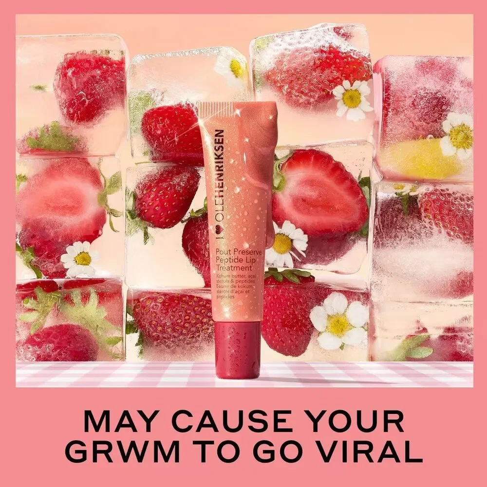Ole Henriksen Pout Preserve Lip Treatment – Strawberry Sorbet Glimmer, 0.4 oz